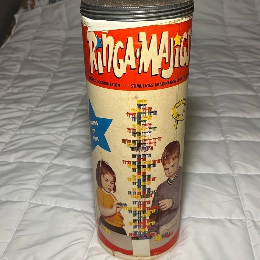 Vintage RING-A-Majigs Building Construction Set, Building Toy Set Molenaar